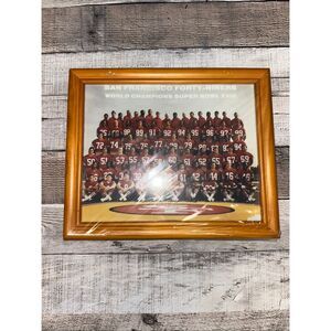 Vintage NFL San Francisco 49ers Super Bowl XXIII Champions Team Photo Framed